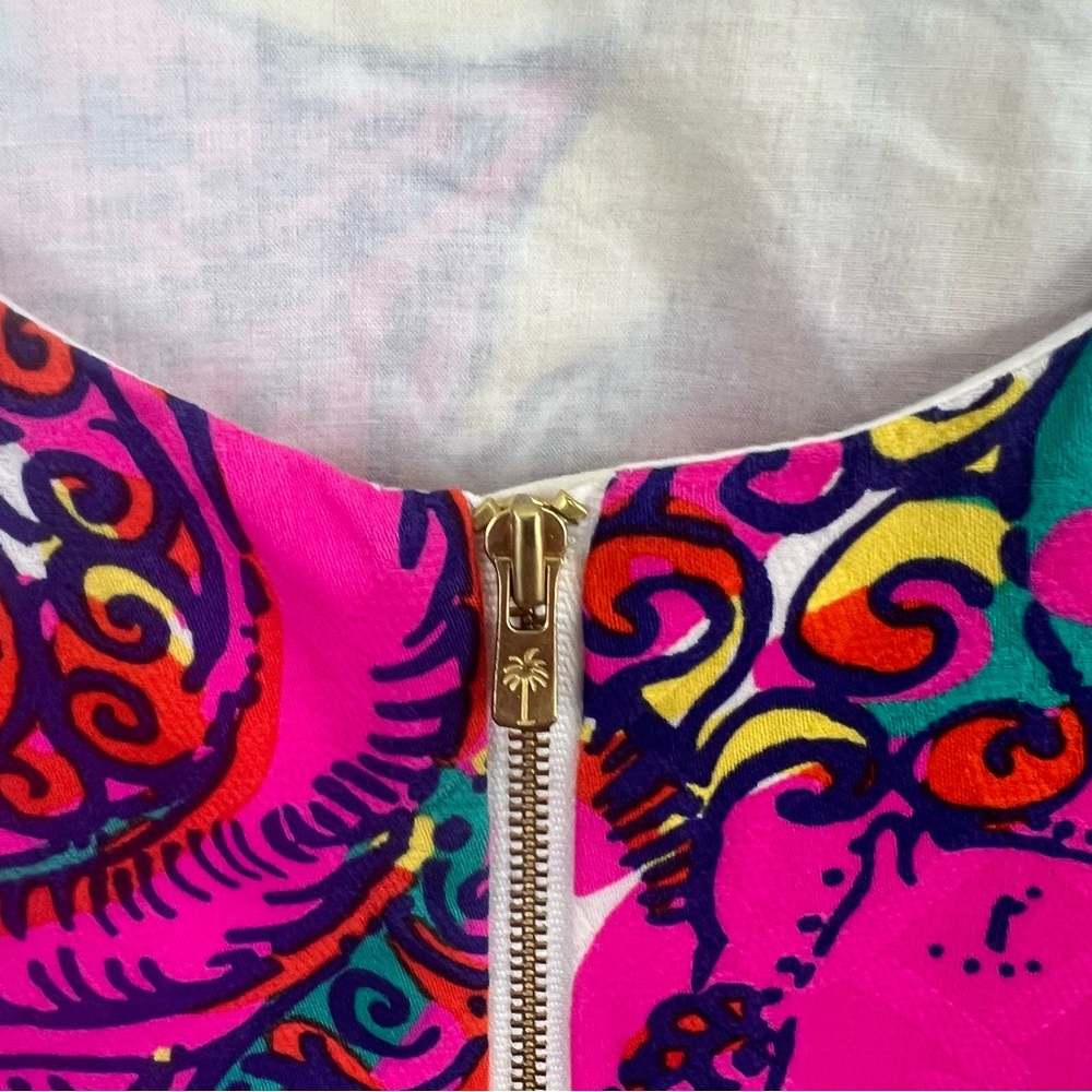 Lilly Pulitzer Eaton Shift Dress Sea and be Seen Size 00 - Picture 6 of 12